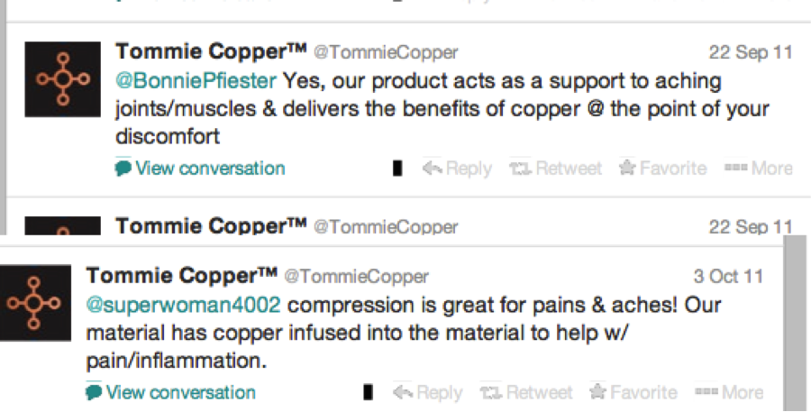 Tommie Copper claims copycat Copper Compression creates confusion to cop  customers