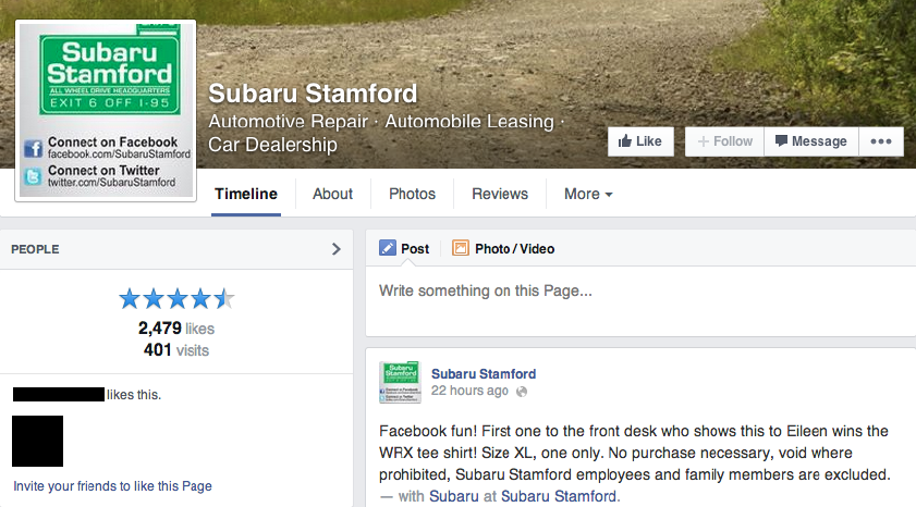 Subaru Stamford Facebook
