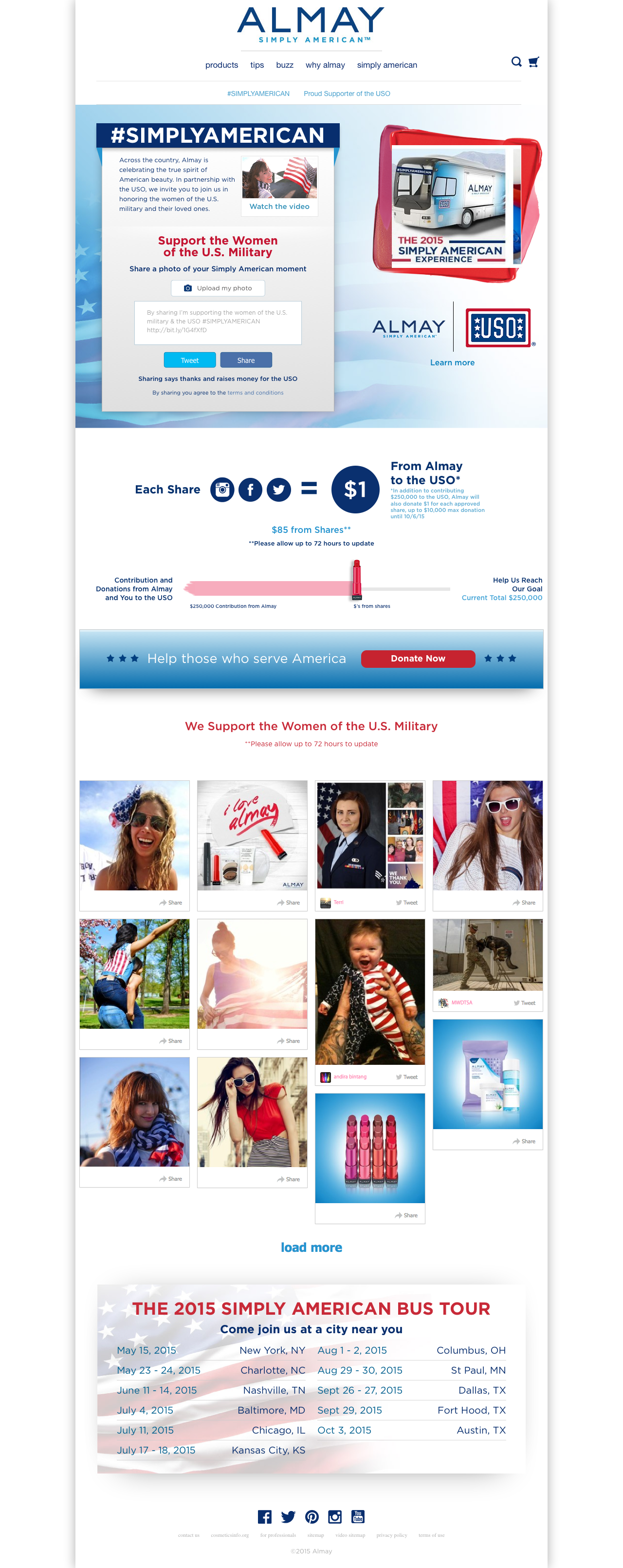 Almay Homepage Simply American Webpage