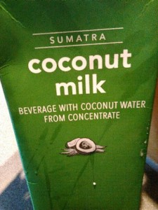 Starbucks coconut milk box