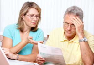 older couple reviewing contract
