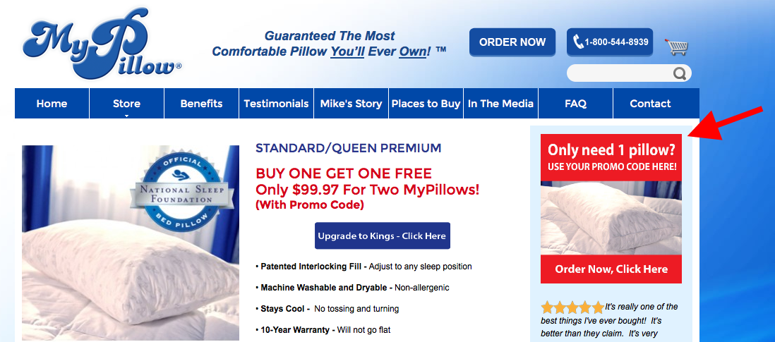 Brand New MyPillow 2.0  Buy One Get One w/ Promo Code HMS on  Overcomers.TV 