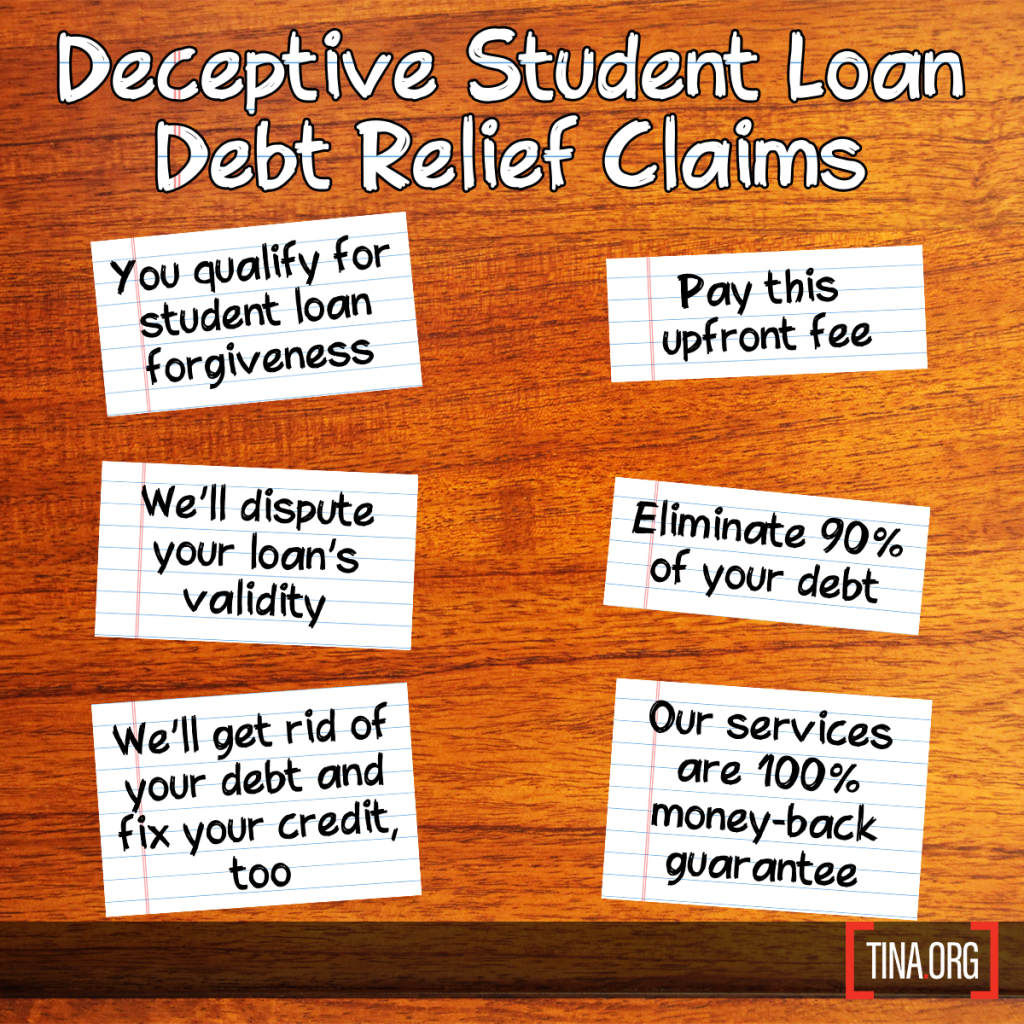 Deceptive Student Loan Relief Claims List