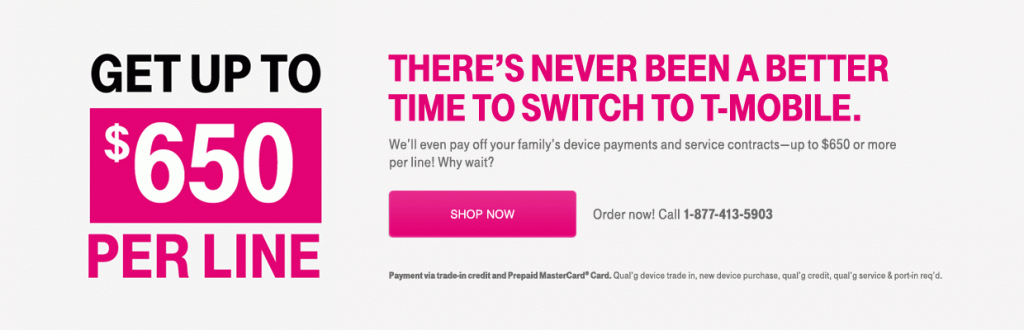 T-Mobile ditch and switch