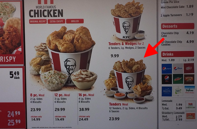 KFC Chicken Tenders Bucket Truth In Advertising