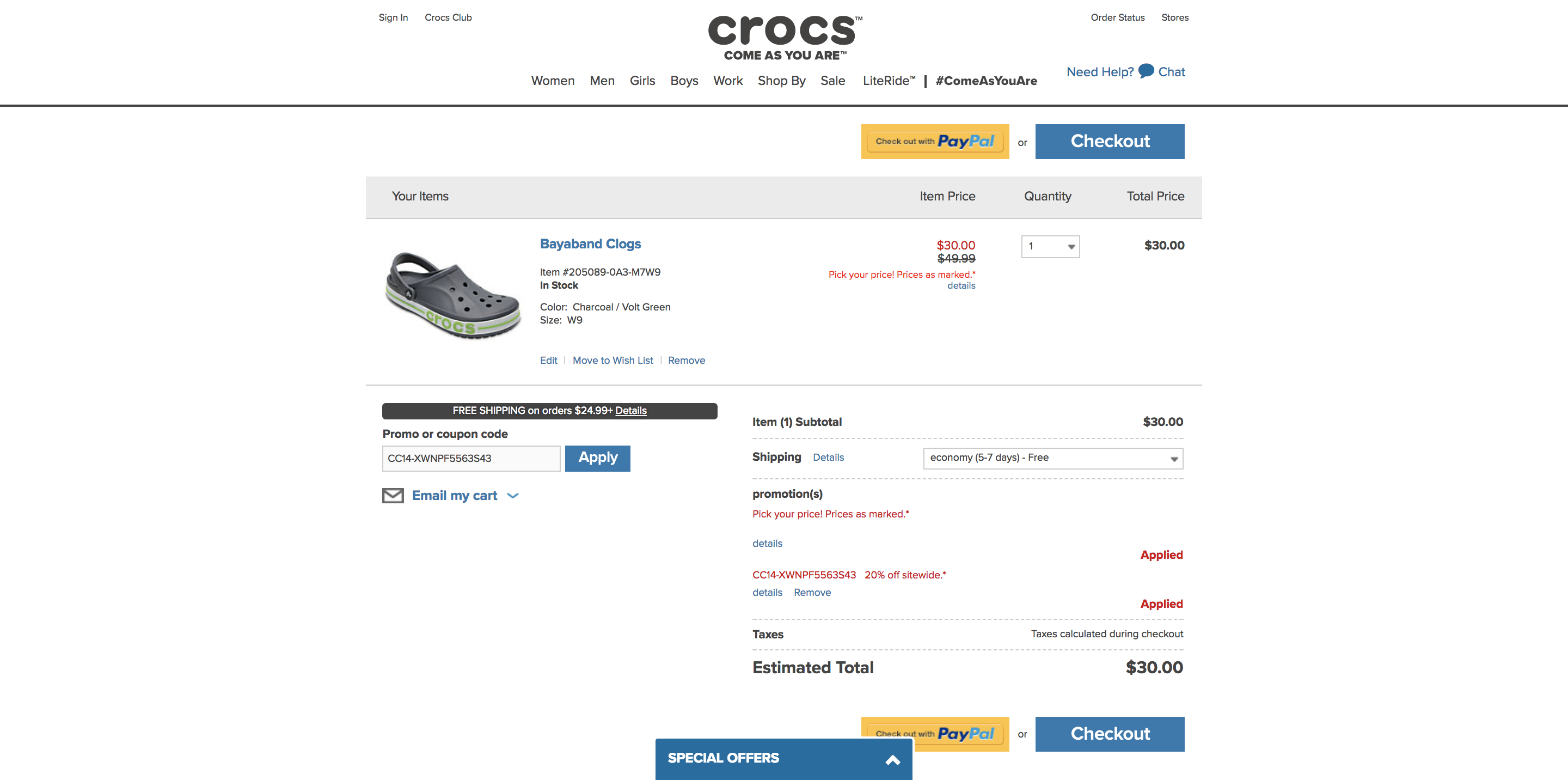 crocs discount code