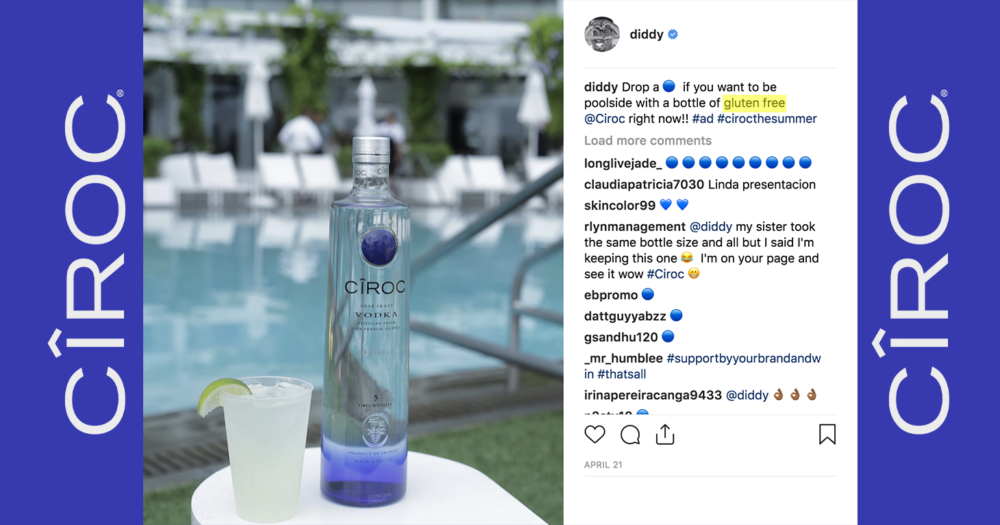 Ciroc Vodka’s GlutenFree Claims