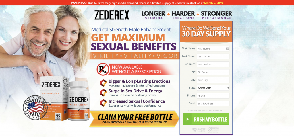 Zederex Fails to Perform Truth in Advertising