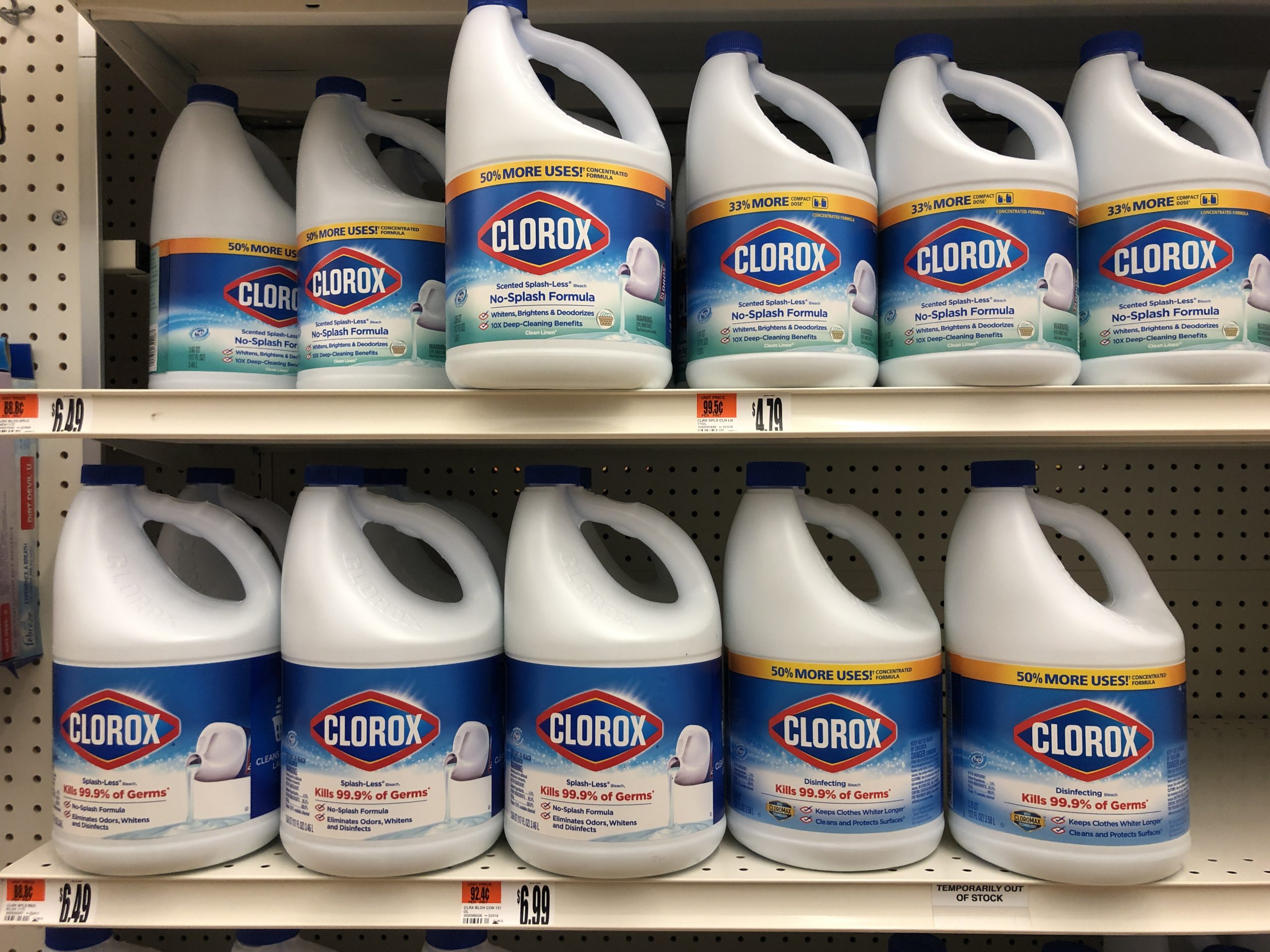 clorox bleach ingredients label