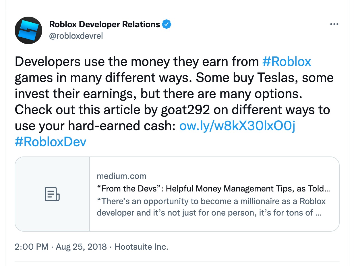 Roblox Developer Relations – Medium