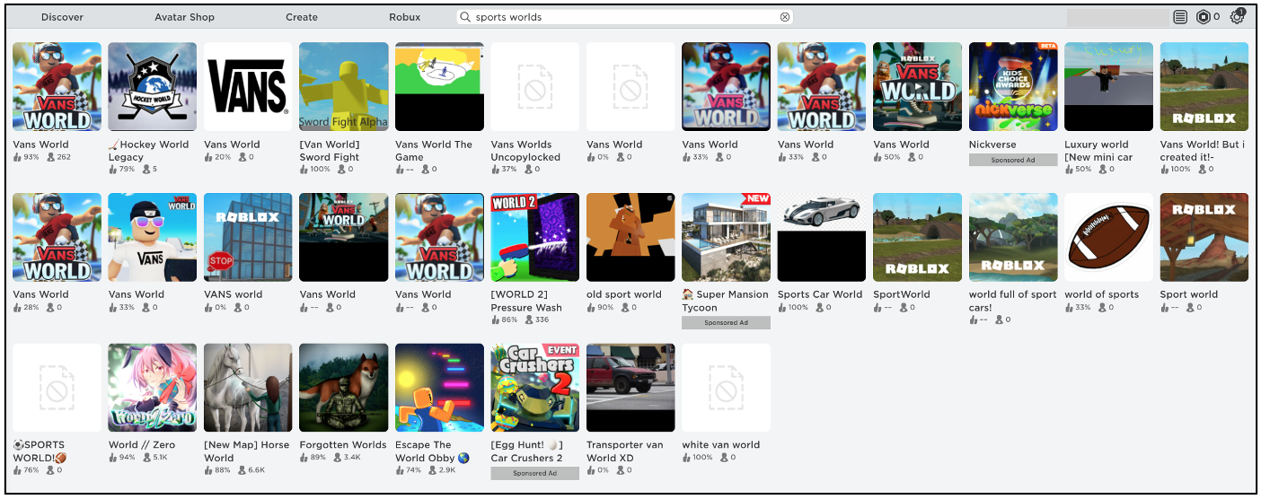 Which Roblox game had the most visits in 2022?