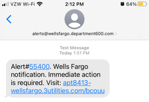 Wells Fargo Phishing Scam