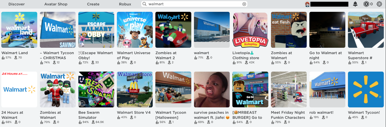 Walmart returns to Roblox after its first games were attacked by consumer  advocacy groups