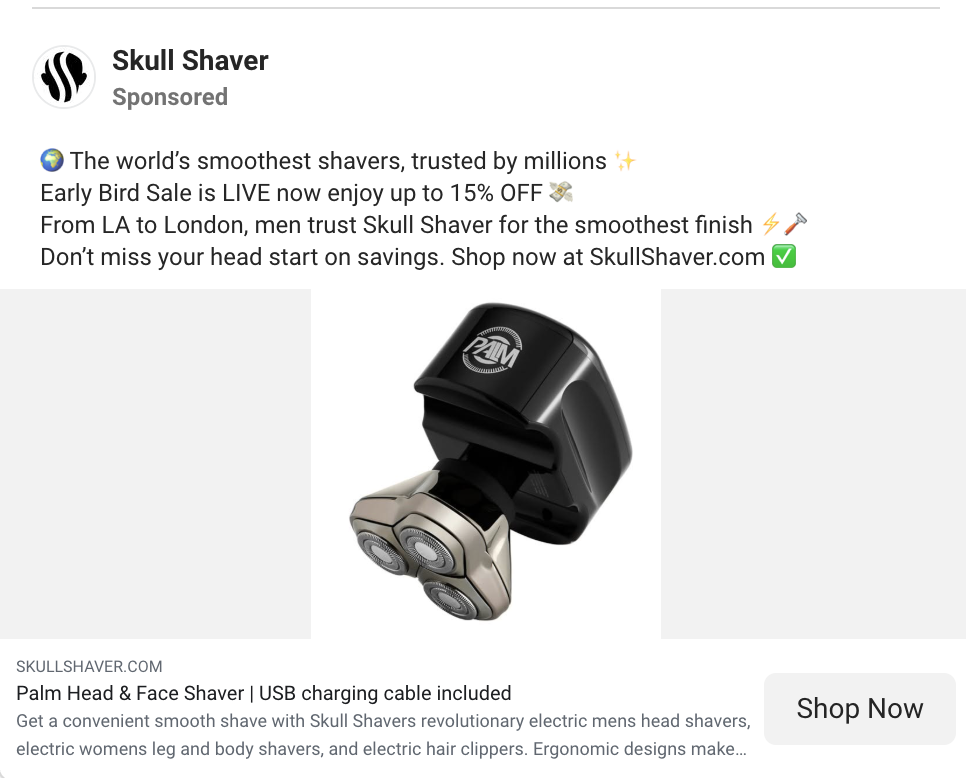 Skull Shaver's Early Bird Sale -